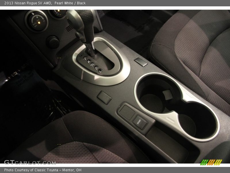 Pearl White / Black 2013 Nissan Rogue SV AWD