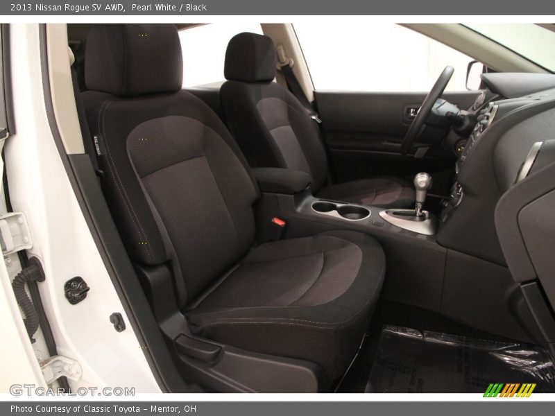 Pearl White / Black 2013 Nissan Rogue SV AWD
