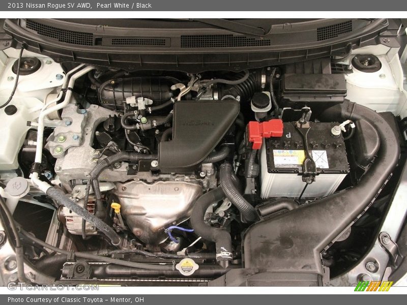 Pearl White / Black 2013 Nissan Rogue SV AWD