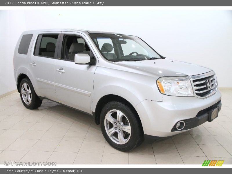 Alabaster Silver Metallic / Gray 2012 Honda Pilot EX 4WD