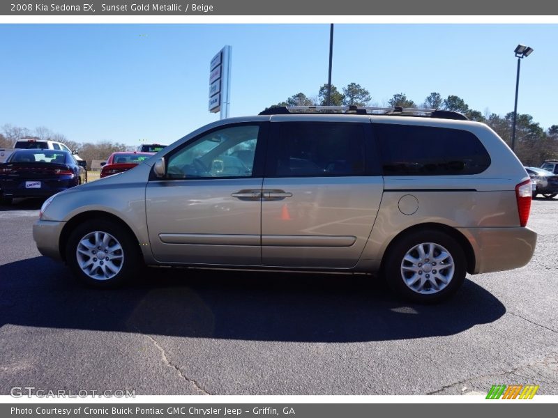 Sunset Gold Metallic / Beige 2008 Kia Sedona EX