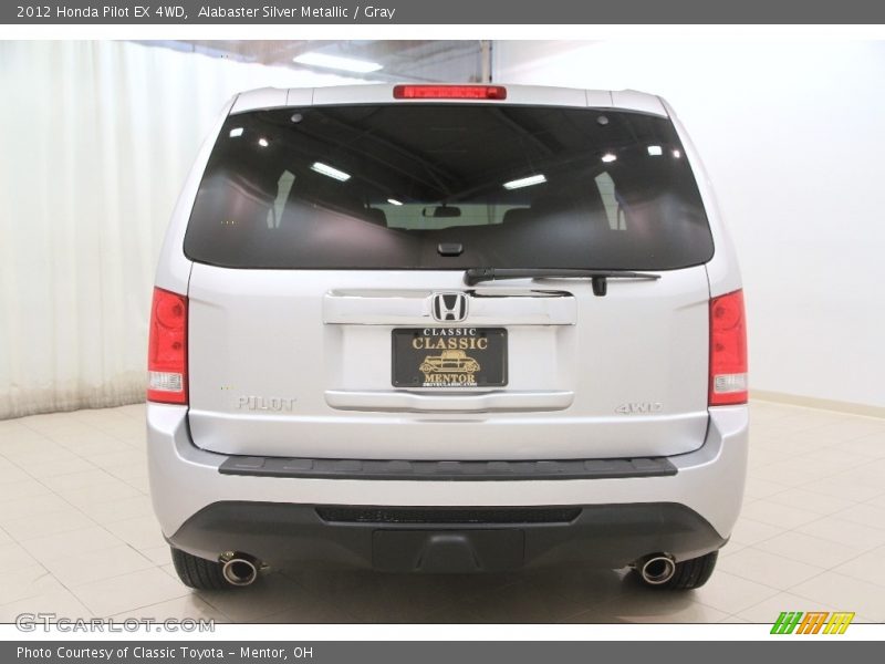 Alabaster Silver Metallic / Gray 2012 Honda Pilot EX 4WD