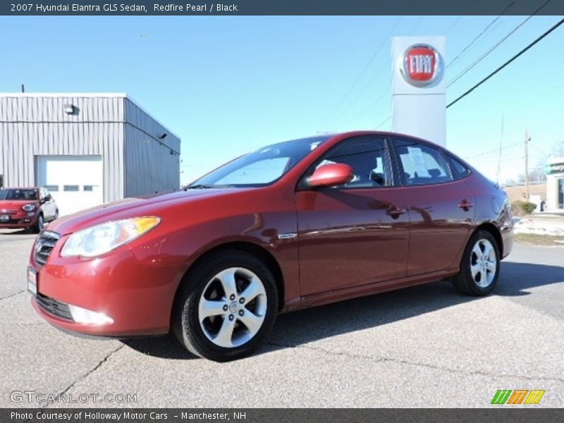 Redfire Pearl / Black 2007 Hyundai Elantra GLS Sedan