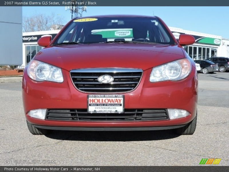 Redfire Pearl / Black 2007 Hyundai Elantra GLS Sedan