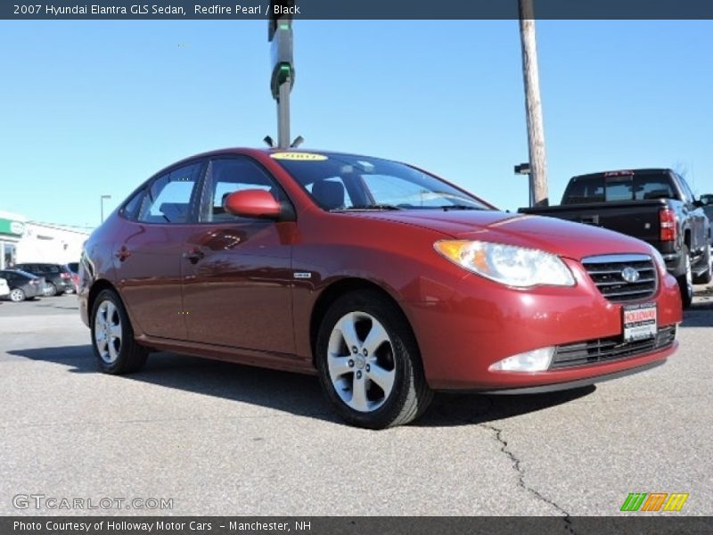 Redfire Pearl / Black 2007 Hyundai Elantra GLS Sedan