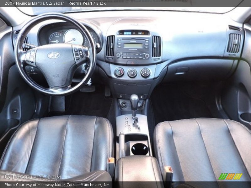 Redfire Pearl / Black 2007 Hyundai Elantra GLS Sedan