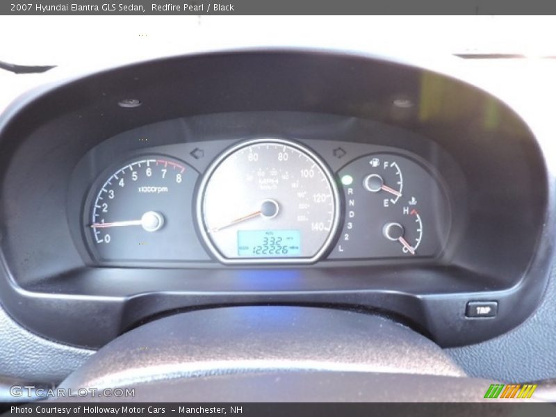 Redfire Pearl / Black 2007 Hyundai Elantra GLS Sedan
