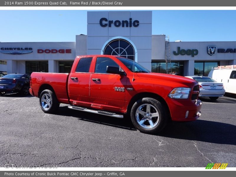 Flame Red / Black/Diesel Gray 2014 Ram 1500 Express Quad Cab