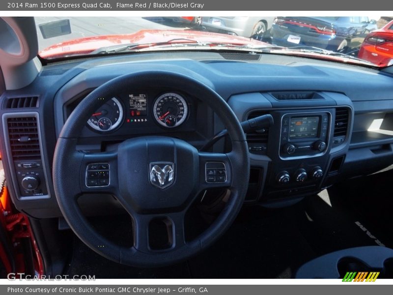 Flame Red / Black/Diesel Gray 2014 Ram 1500 Express Quad Cab