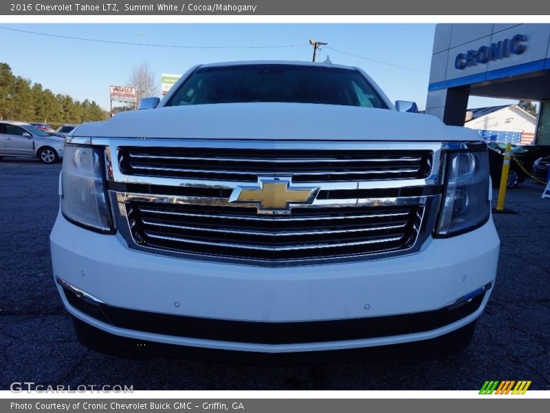 Summit White / Cocoa/Mahogany 2016 Chevrolet Tahoe LTZ