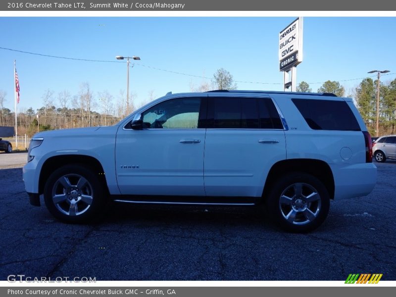 Summit White / Cocoa/Mahogany 2016 Chevrolet Tahoe LTZ