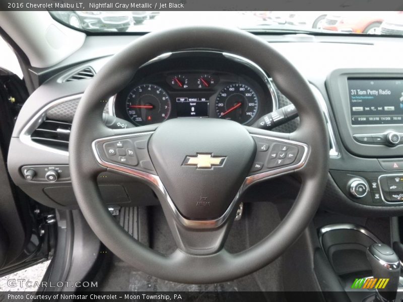 Nightfall Gray Metallic / Jet Black 2016 Chevrolet Malibu LT