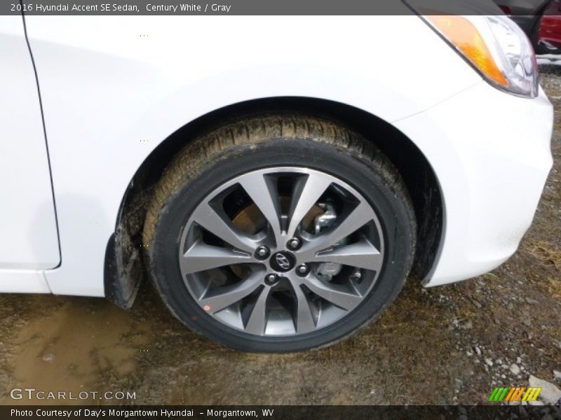 Century White / Gray 2016 Hyundai Accent SE Sedan
