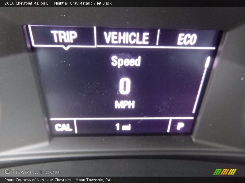Nightfall Gray Metallic / Jet Black 2016 Chevrolet Malibu LT