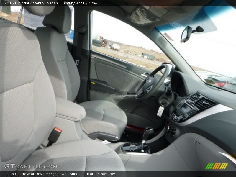 Century White / Gray 2016 Hyundai Accent SE Sedan