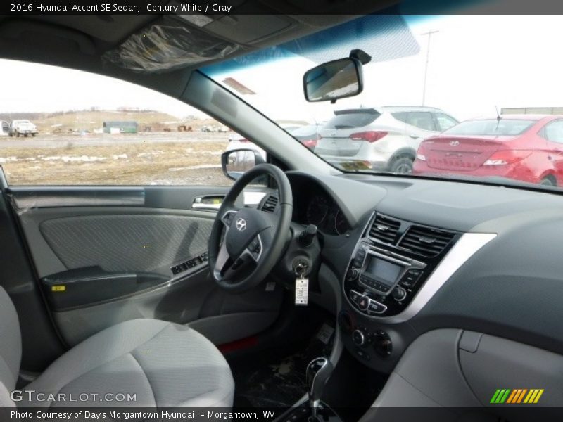 Century White / Gray 2016 Hyundai Accent SE Sedan