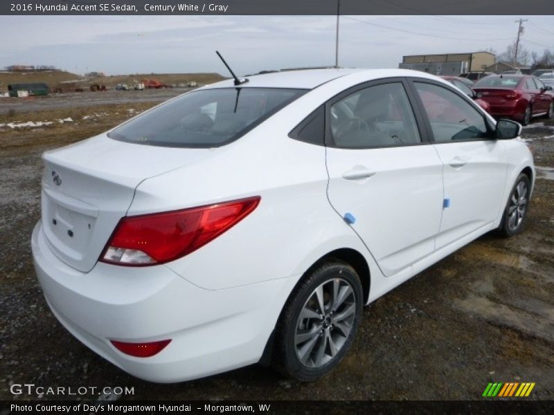 Century White / Gray 2016 Hyundai Accent SE Sedan