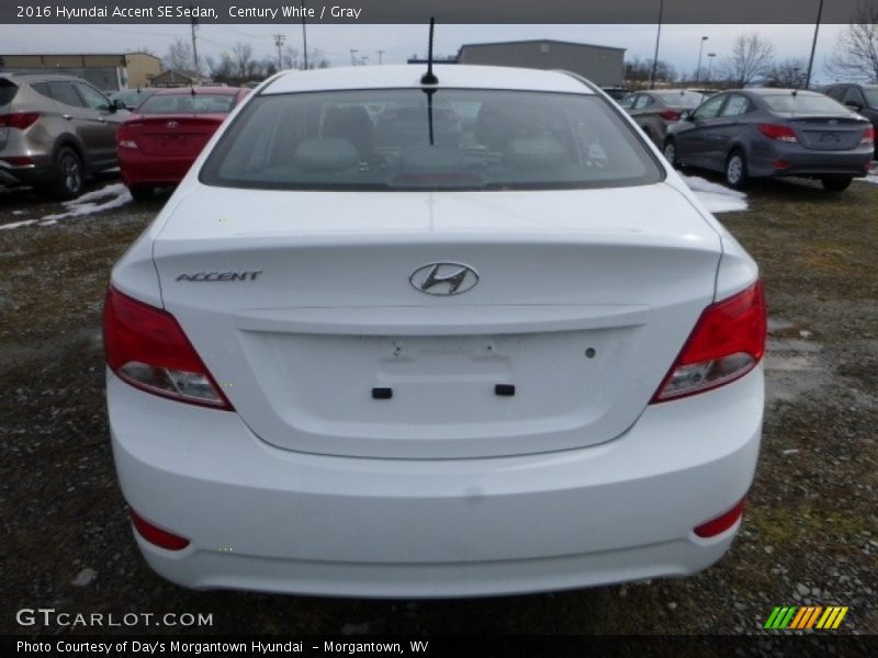 Century White / Gray 2016 Hyundai Accent SE Sedan