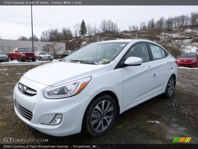 Century White / Gray 2016 Hyundai Accent SE Sedan