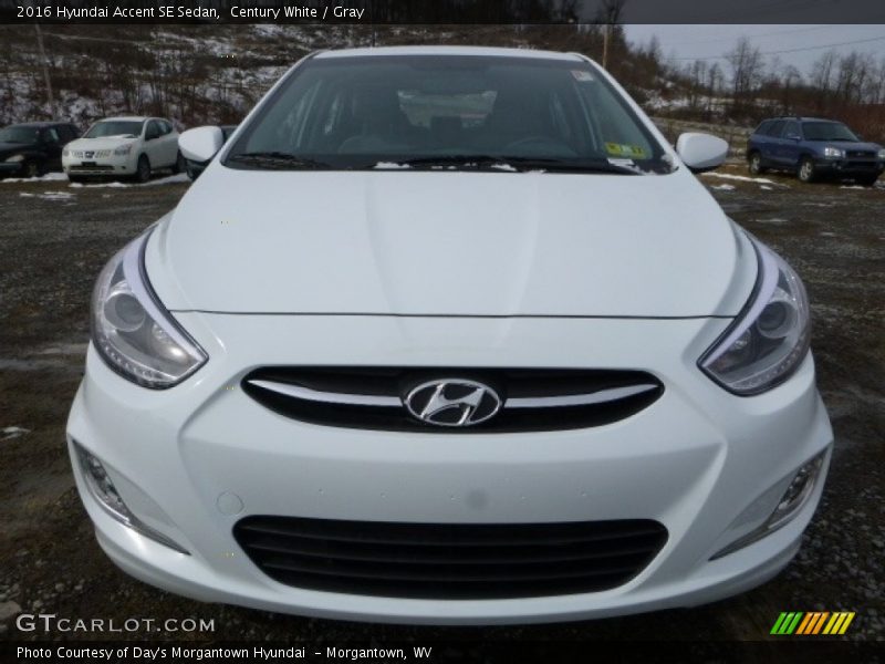 Century White / Gray 2016 Hyundai Accent SE Sedan