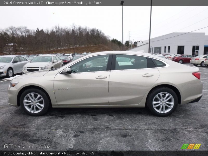 Champagne Silver Metallic / Jet Black 2016 Chevrolet Malibu LT