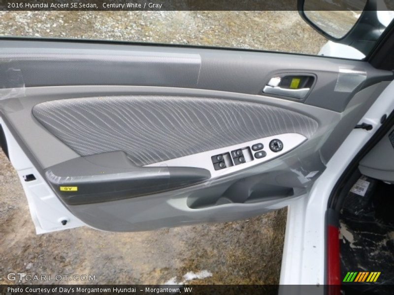 Century White / Gray 2016 Hyundai Accent SE Sedan