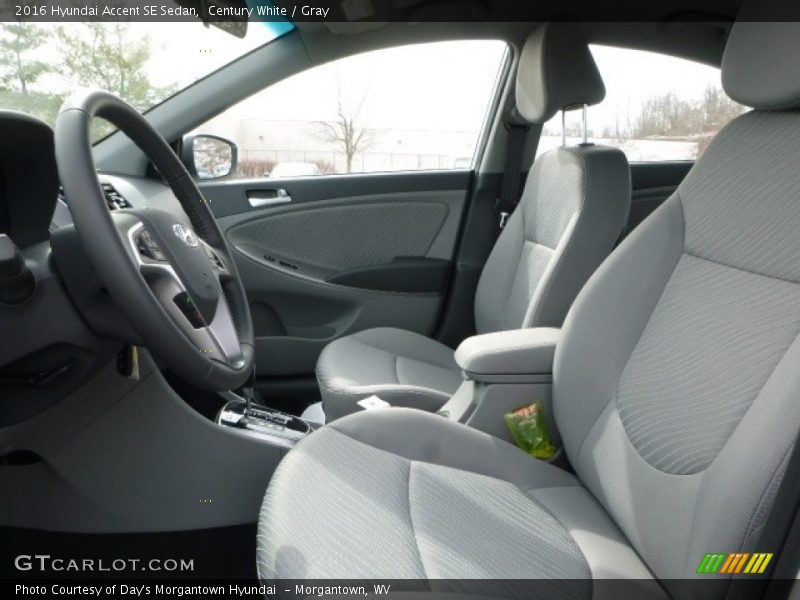 Century White / Gray 2016 Hyundai Accent SE Sedan