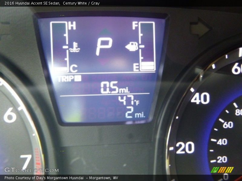 Century White / Gray 2016 Hyundai Accent SE Sedan