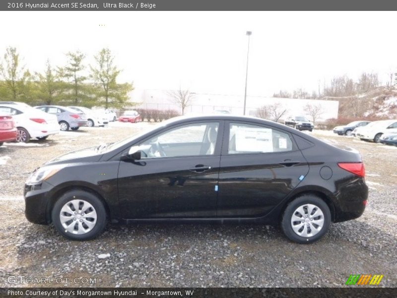 Ultra Black / Beige 2016 Hyundai Accent SE Sedan