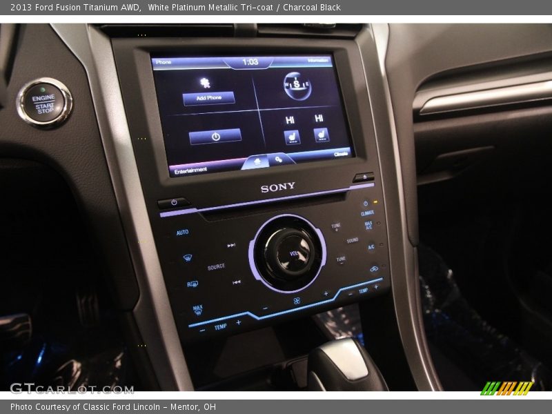 Controls of 2013 Fusion Titanium AWD