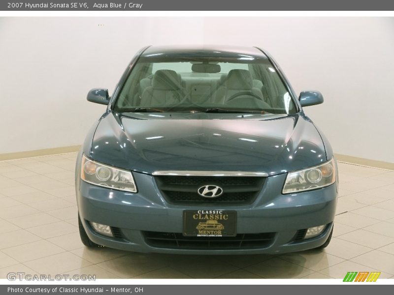 Aqua Blue / Gray 2007 Hyundai Sonata SE V6