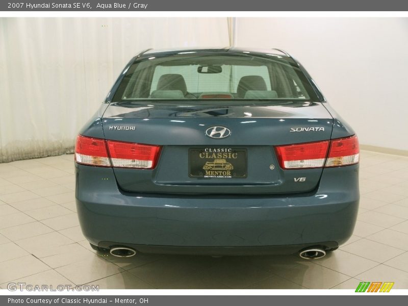 Aqua Blue / Gray 2007 Hyundai Sonata SE V6