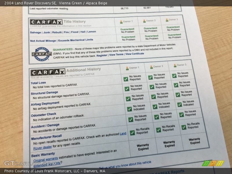 Vienna Green / Alpaca Beige 2004 Land Rover Discovery SE