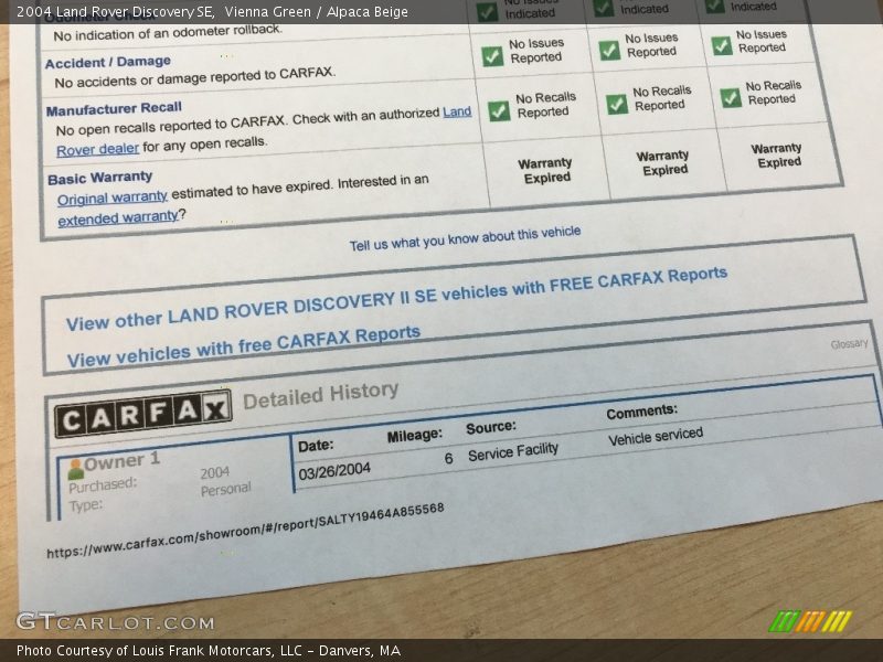 Vienna Green / Alpaca Beige 2004 Land Rover Discovery SE