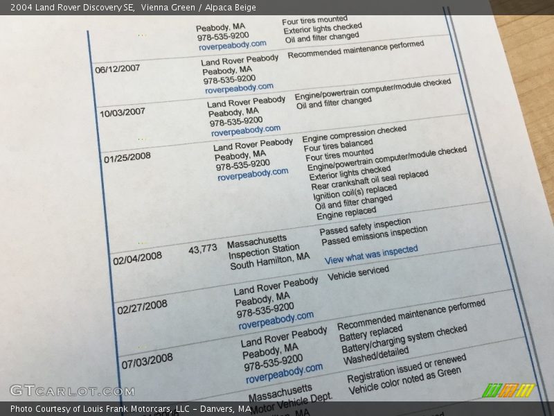Vienna Green / Alpaca Beige 2004 Land Rover Discovery SE