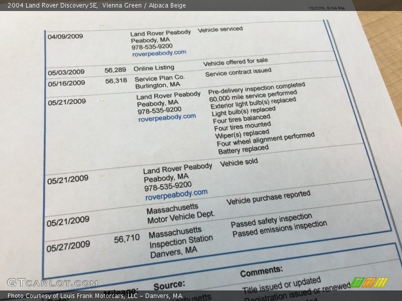 Vienna Green / Alpaca Beige 2004 Land Rover Discovery SE