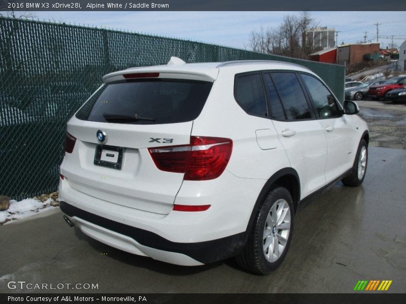 Alpine White / Saddle Brown 2016 BMW X3 xDrive28i