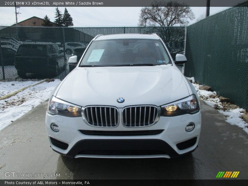 Alpine White / Saddle Brown 2016 BMW X3 xDrive28i