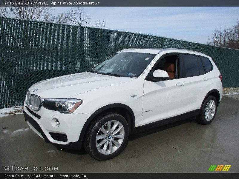 Alpine White / Saddle Brown 2016 BMW X3 xDrive28i
