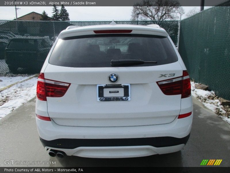 Alpine White / Saddle Brown 2016 BMW X3 xDrive28i