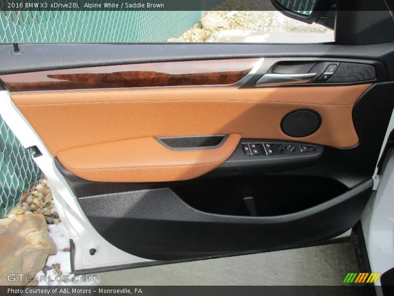 Alpine White / Saddle Brown 2016 BMW X3 xDrive28i