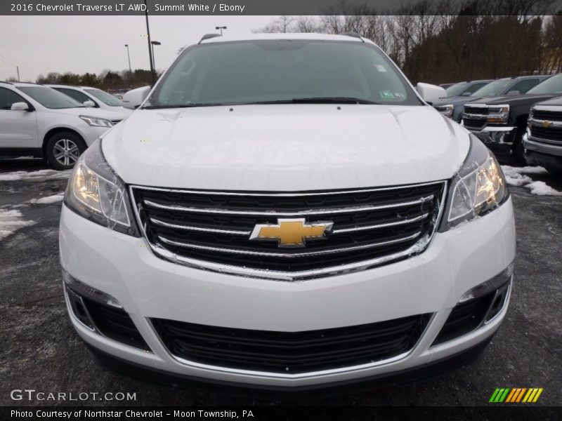 Summit White / Ebony 2016 Chevrolet Traverse LT AWD