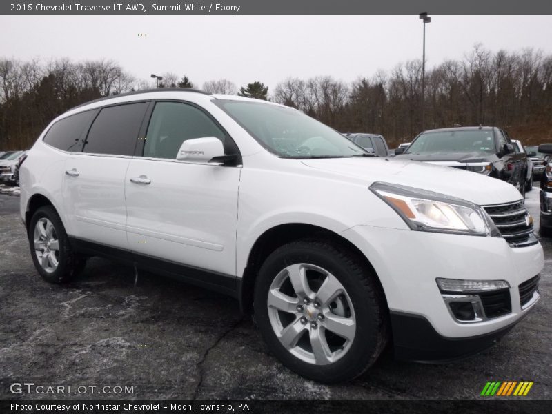 Summit White / Ebony 2016 Chevrolet Traverse LT AWD