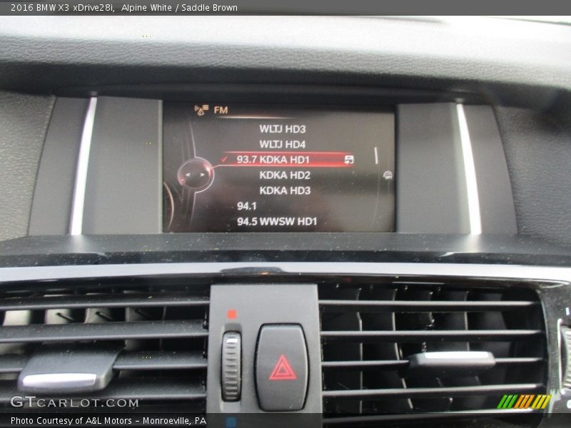 Alpine White / Saddle Brown 2016 BMW X3 xDrive28i