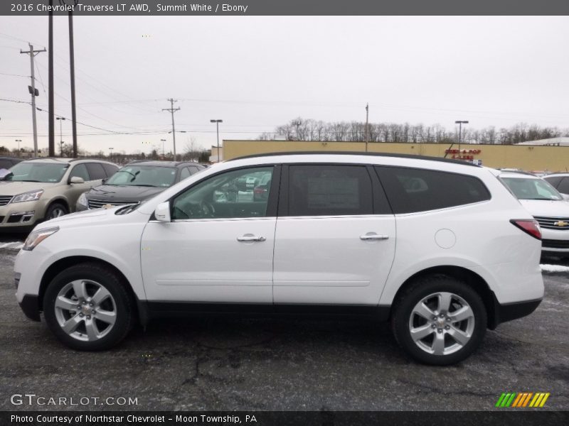 Summit White / Ebony 2016 Chevrolet Traverse LT AWD