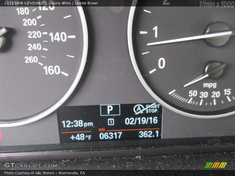 Alpine White / Saddle Brown 2016 BMW X3 xDrive28i