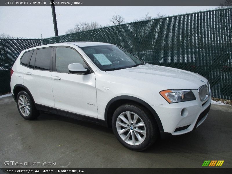 Alpine White / Black 2014 BMW X3 xDrive28i