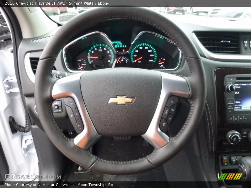 Summit White / Ebony 2016 Chevrolet Traverse LT AWD
