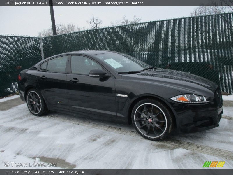 Ultimate Black Metallic / Warm Charcoal/Warm Charcoal 2015 Jaguar XF 3.0 AWD