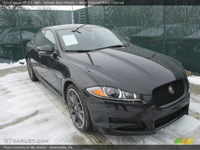 Ultimate Black Metallic / Warm Charcoal/Warm Charcoal 2015 Jaguar XF 3.0 AWD